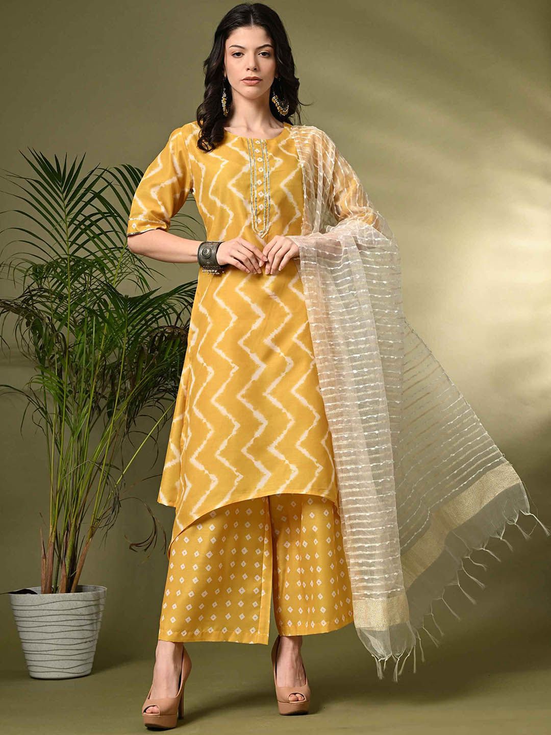 Sangria Embroidered Kurta Set With Dupatta - Distacart