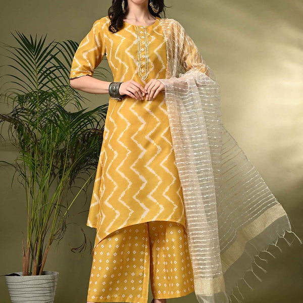 Sangria Embroidered Kurta Set With Dupatta - Distacart