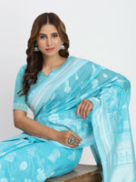 Thumbnail for Astita Linen Cotton Grey Saree