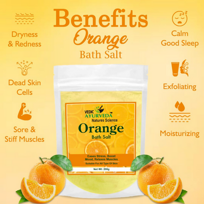 VedicAyurveda Orange Bath Salt - Dista