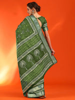 Thumbnail for NOZ2TOZ Women's Cotton Silk Green Printed Designer Saree With Blouse Piece - Distacart