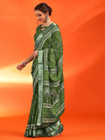Thumbnail for NOZ2TOZ Women's Cotton Silk Green Printed Designer Saree With Blouse Piece - Distacart