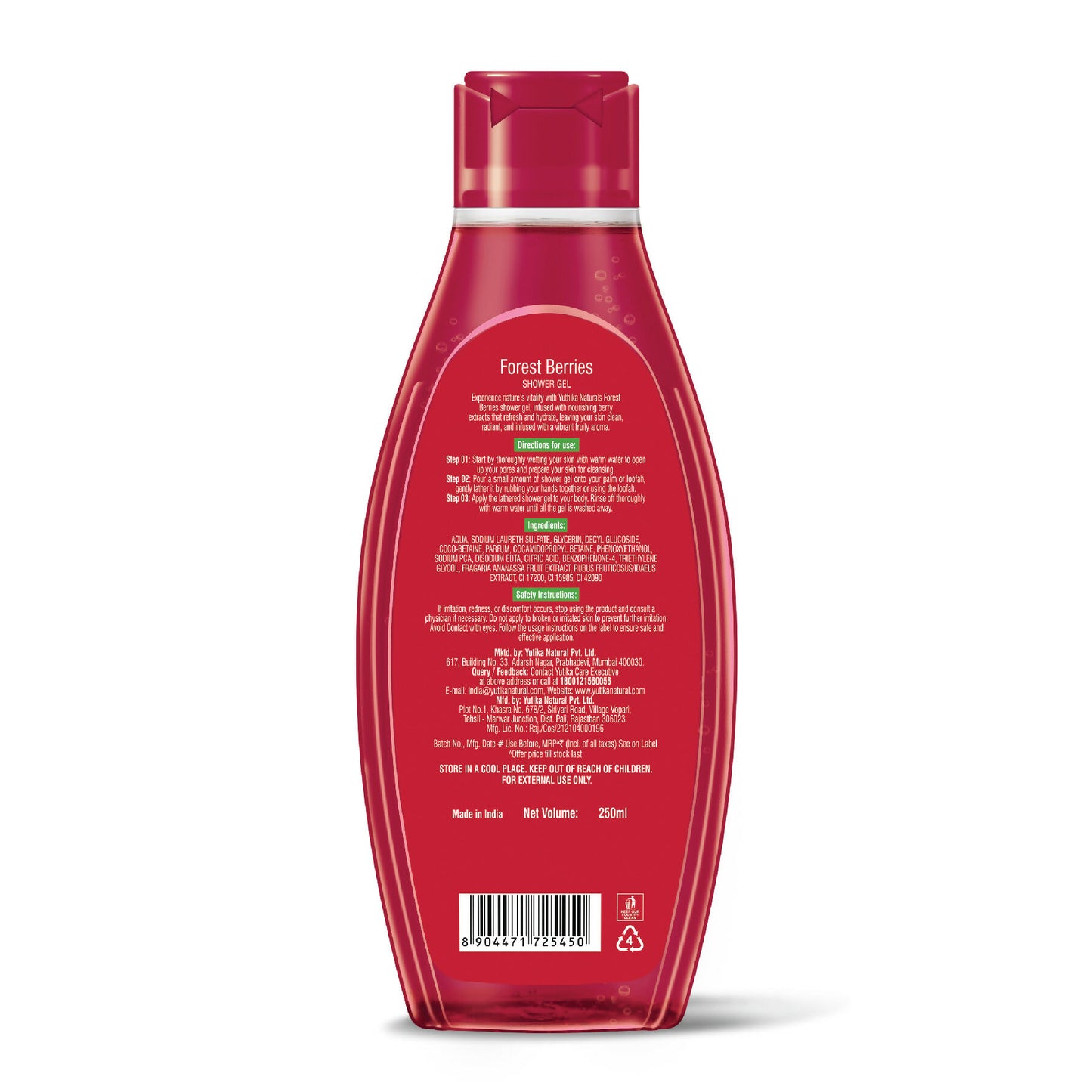 Yuthika Forest Berries Body Wash Shower Gel - Distacart
