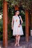 Aayaa Designer Multi Thread Hand Work Khadi Cotton One Piece Dress - Off White - Distacart