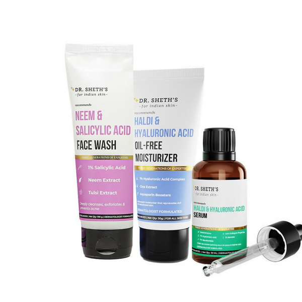 Dr. Sheth's CSM (Cleanser, Serum, Moisturizer) Glow Combo - Distacart