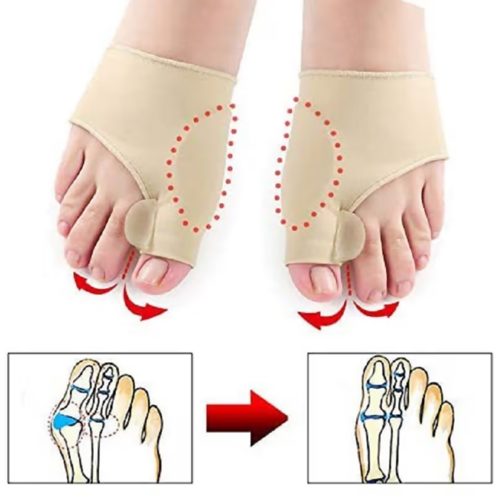 Bronson Professional Toe Thumb Bunion Corrector, Toe Separator & Toe Spreader With Gel Pad Support - Dista