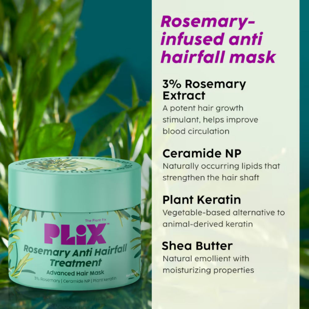 PLIX The Plant Fix Rosemary Anti Hairfall Shampoo & Hair Mask - Distacart