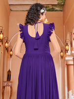 Thumbnail for Joban Fashion Purple Readymade Dress With Sequins embroidery Work