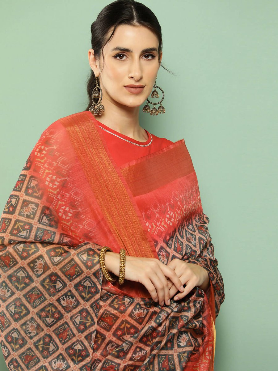 Ahalyaa Women's Traditional wear Saree - Green - Distacart