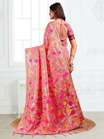 Thumbnail for Astita Linen Cotton Pink Saree