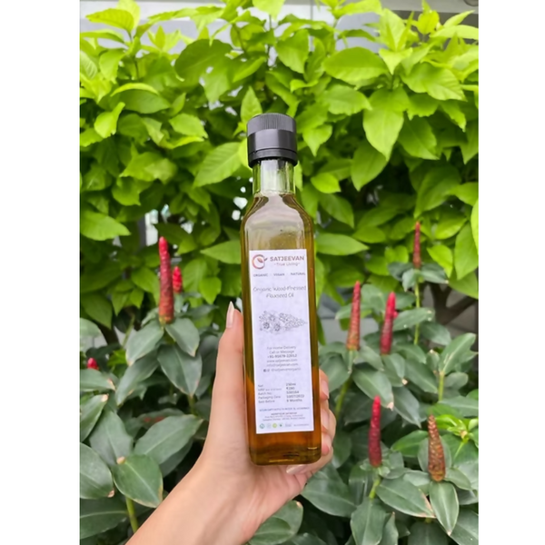 Satjeevan Organic Wood-Pressed Flaxseed Oil