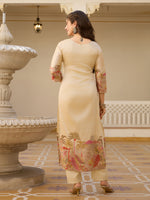 Thumbnail for The52 Viscose Assam Silk Fabric Straight Kurta, Pant and Dupatta Set