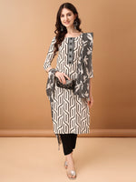 Thumbnail for Embroidered & Printed Kurta With Pant & Printed Dupatta, Black - Hiral Fashion - Distacart