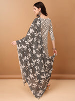 Thumbnail for Embroidered & Printed Kurta With Pant & Printed Dupatta, Black - Hiral Fashion - Distacart