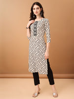 Thumbnail for Embroidered & Printed Kurta With Pant & Printed Dupatta, Black - Hiral Fashion - Distacart
