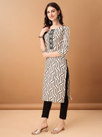 Thumbnail for Embroidered & Printed Kurta With Pant & Printed Dupatta, Black - Hiral Fashion - Distacart