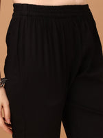 Thumbnail for Embroidered & Printed Kurta With Pant & Printed Dupatta, Black - Hiral Fashion - Distacart