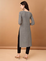 Thumbnail for Embroidered & Printed Kurta With Pant & Printed Dupatta, Black - Hiral Fashion - Distacart