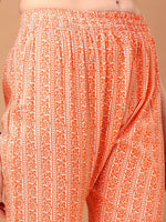 Thumbnail for Embroidered & Printed Kurta With Pant & Printed Dupatta, Orange - Hiral Fashion - Distacart