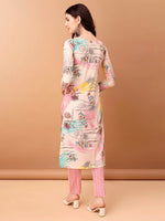 Thumbnail for Embroidered & Printed Kurta With Pant & Printed Dupatta, Pink - Hiral Fashion - Distacart