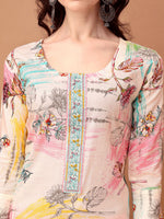 Thumbnail for Embroidered & Printed Kurta With Pant & Printed Dupatta, Pink - Hiral Fashion - Distacart