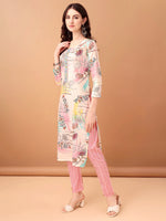 Thumbnail for Embroidered & Printed Kurta With Pant & Printed Dupatta, Pink - Hiral Fashion - Distacart
