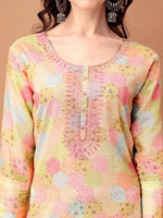 Thumbnail for Embroidered & Printed Kurta With Pant & Printed Dupatta, Multicolor - Hiral Fashion - Distacart