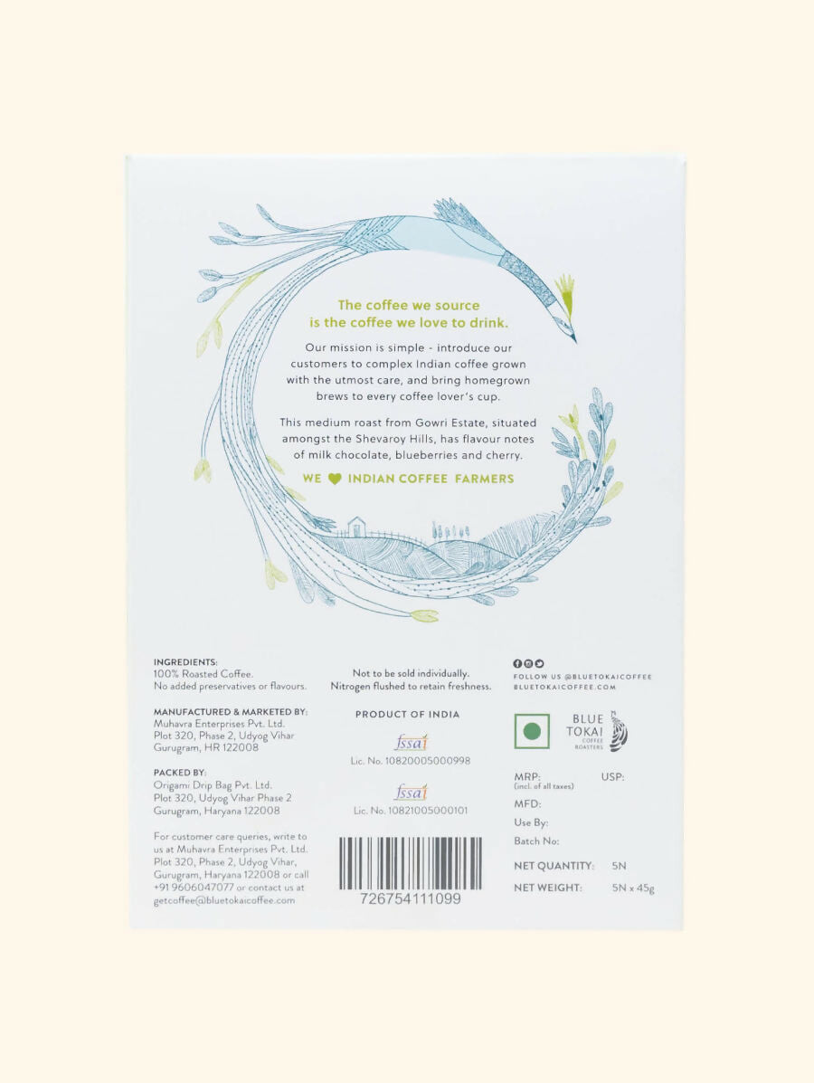 Blue Tokai Cold Brew Bags - Gowri Estate - Distacart