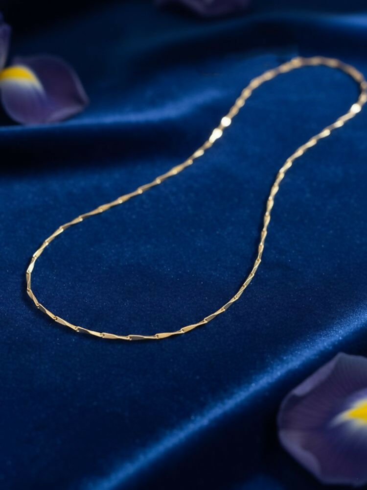 NVR Women Gold Plated Handcrafted Minimal Chain - Distacart