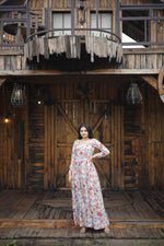 Thumbnail for Aayaa Georgette Gown With Heavy Digital Print - Multi Color - Distacart