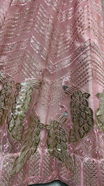 Thumbnail for Jyoti Fashion Women's Pink Bridal Net Fancy Foil & Sequins with Multi Thread Embroidered Wedding Lehenga Choli - Distacart