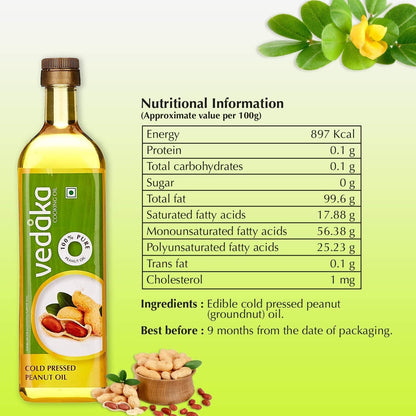 Vedaka Cold Pressed Peanut (Groundnut) Oil - Distacart