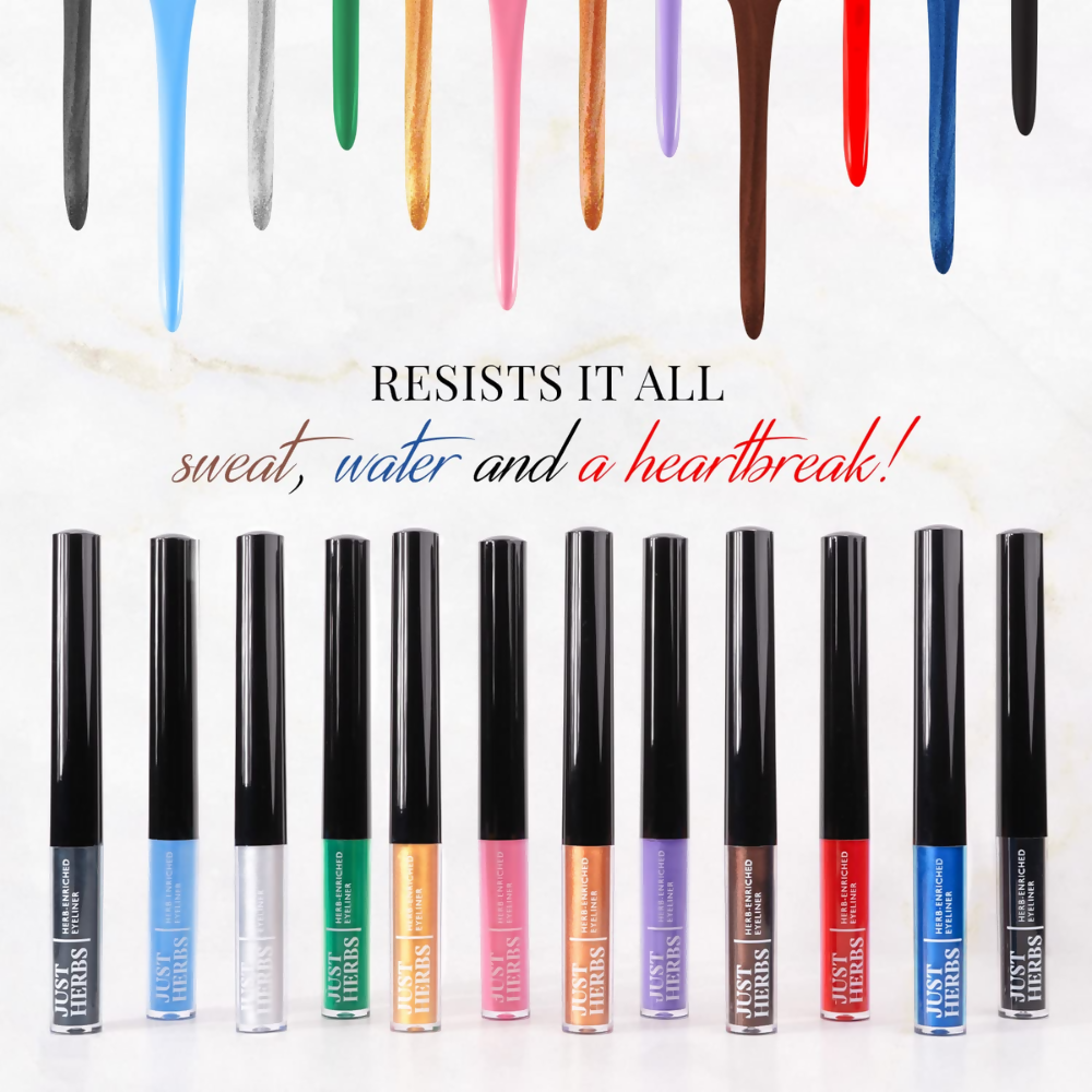 Just Herbs Eyeliner Waterproof and Smudge Proof, Long Lasting Eyeliners - Nutty Brown - Distacart