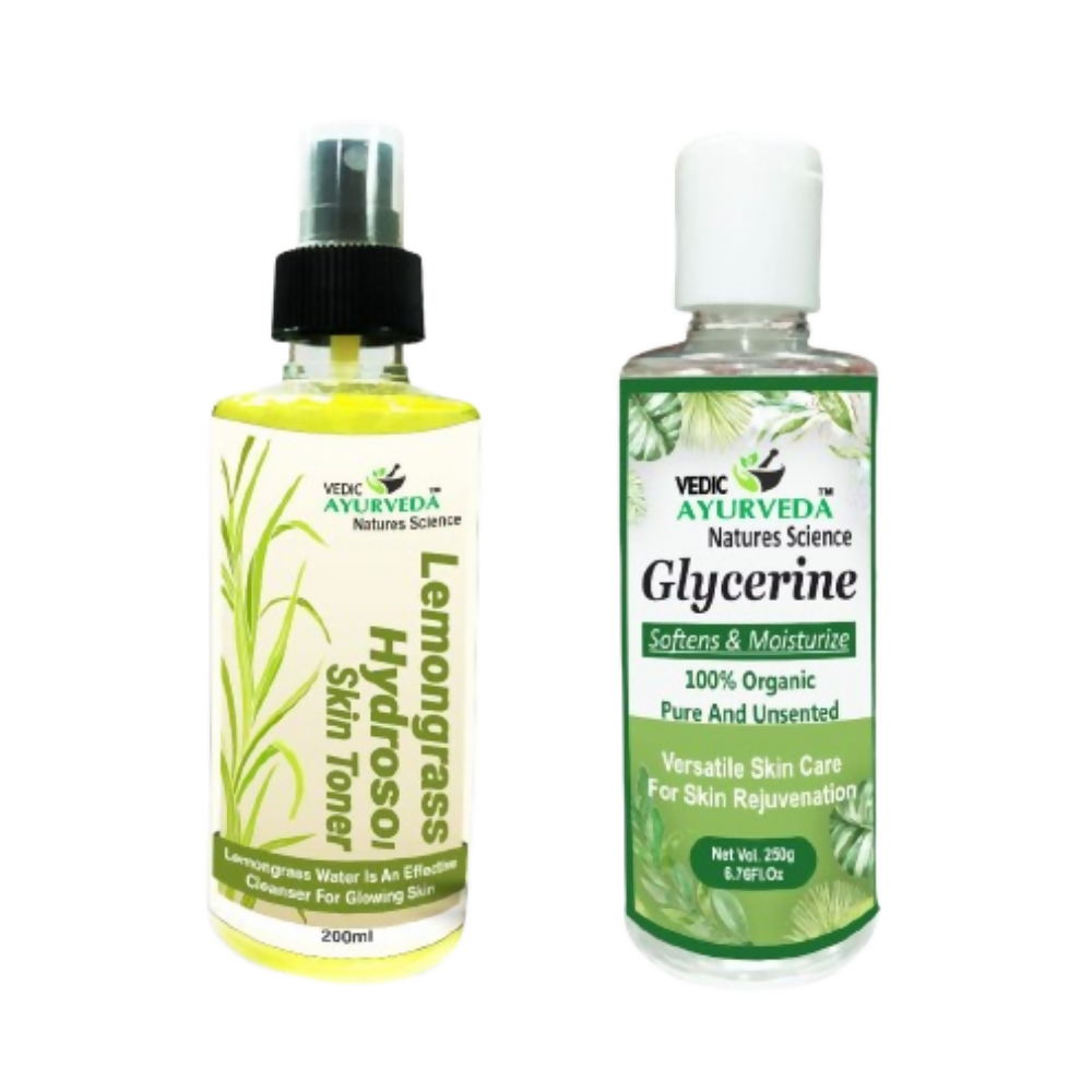 VedicAyurveda Lemongrass Hydrosol Skin Toner With Glycerine - Dista
