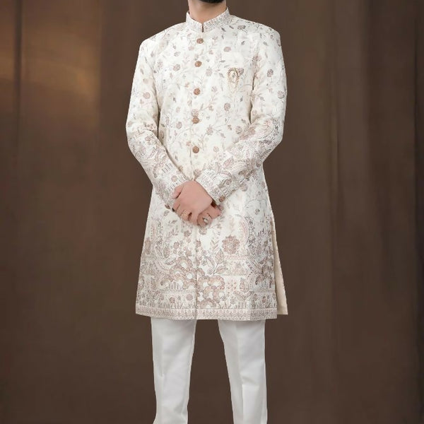 Joban Fashion Men's Base Off-White TR Kurta with Pyjama - Distacart