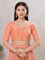 Thumbnail for Joban Fashion Women Silk Peach Stitched Blouse - Distacart