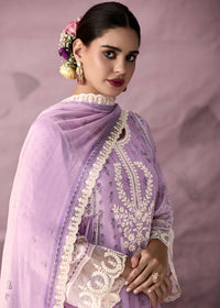 Thumbnail for Lilac Pink Muslin Cotton Printed Trendy Salwar Kurta Set - Emponline - Distacart