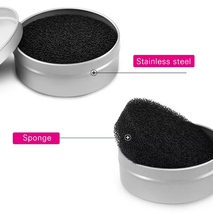 Bronson Professional Makeup Brush Cleaner Sponge Tin Quick Cleaning - Dista