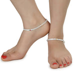Thumbnail for AanyaCentric Gold-plated Mangalsutra Pendant Earring Set & Silver Plated Anklet - Distacart