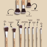 Thumbnail for Bronson Professional Bamboo Makeup Brush Set - 11 Pcs - Dista