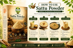 Thumbnail for VedaRasa Premium Sattu Powder – Organic Roasted Chana Powder - Dista