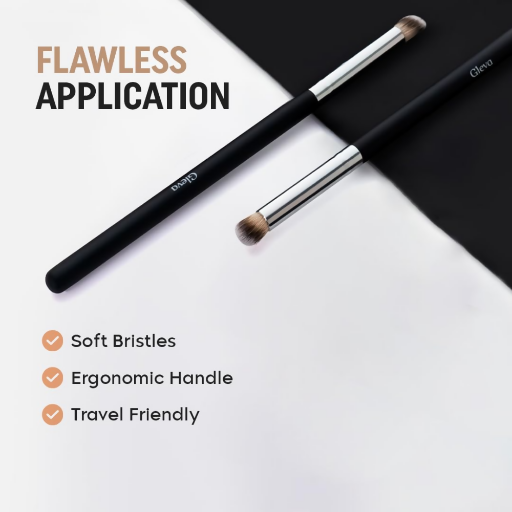 Gleva Mini Angled Under Eye Concealer Makeup Brush - Distacart