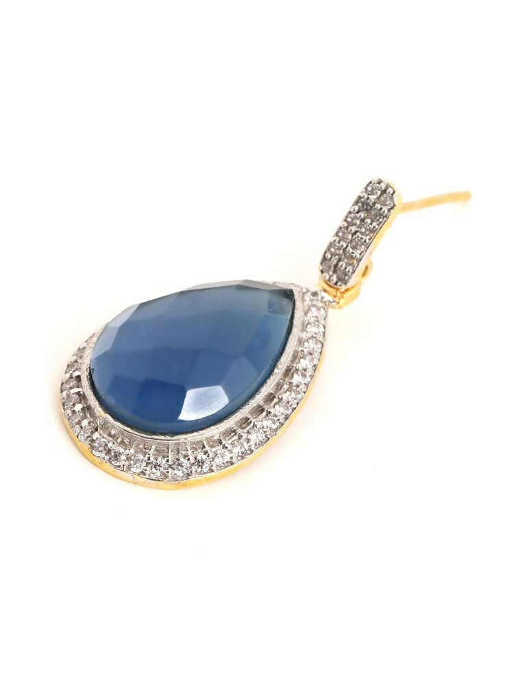 Nuyug 22K Gold Plated Azure Muse Contemporary Drop Earrings