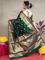 Thumbnail for Anouk Woven Design Zari Banarasi Saree
