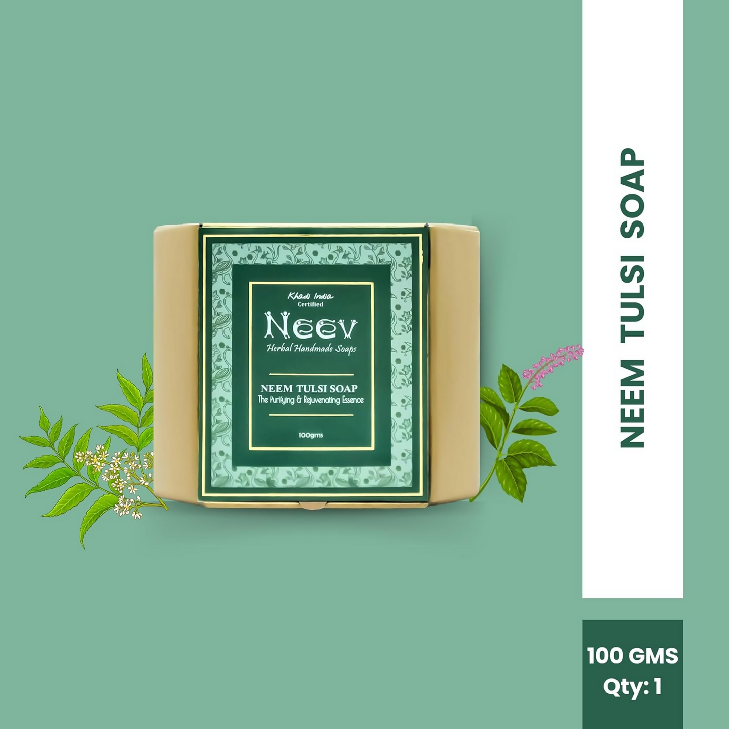 Neev Herbal Handmade Soap Neem Tulsi Handmade Soap - Distacart