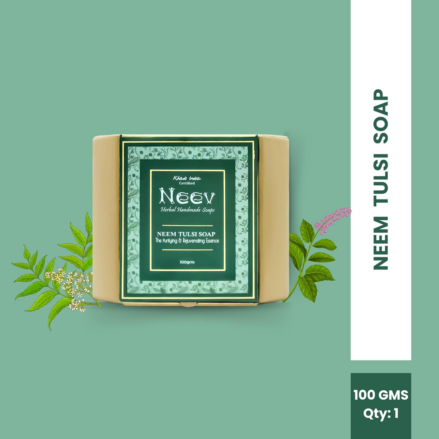 Neev Herbal Handmade Soap Neem Tulsi Handmade Soap - Distacart