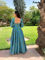 Thumbnail for Aayaa Pure Ab Cotton Gown With Heavy Digital Print - Multi Color - Distacart