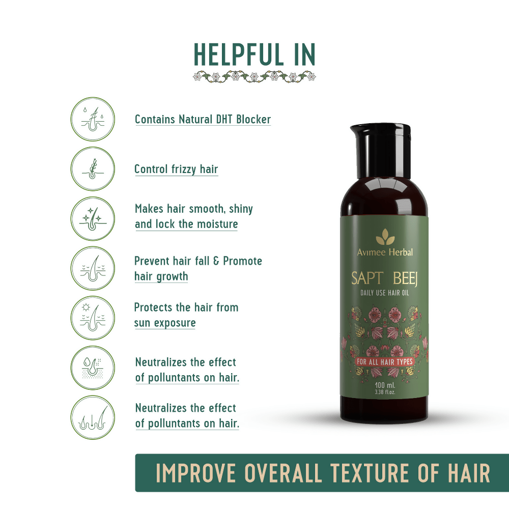 Avimee Herbal Saptbeej Hair Oil - Distacart