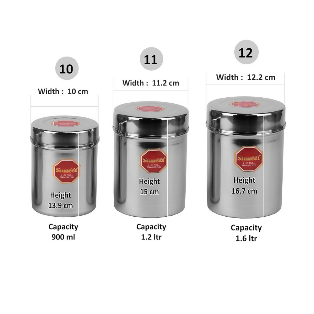 Sumeet Stainless Steel Vertical CanistersUbha DabbaStorage Containers - Dista