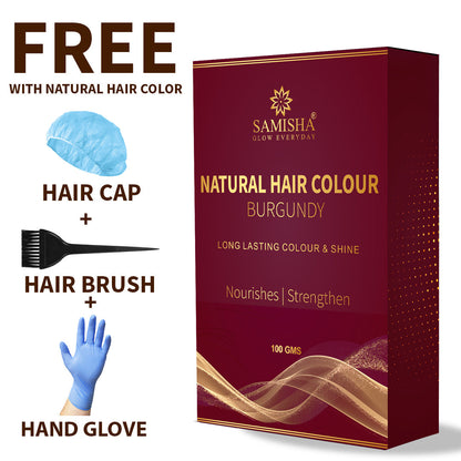 Samisha Burgundy Hair Colour Powder – Original & Organic Reddish Brown - Distacart